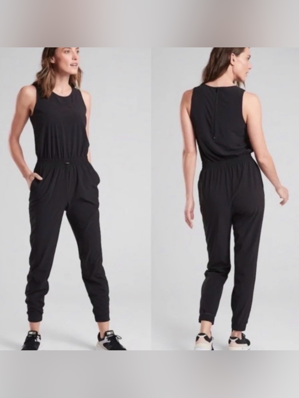 Athleta Hillside Romper Jumpsuit Black Size 2‎